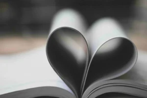 Book in the shape of a heart