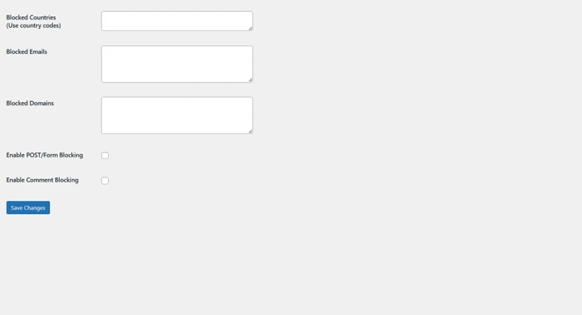 Form Blocking Screenshot