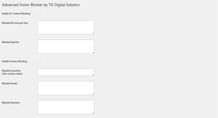 IP Blocking Screenshot